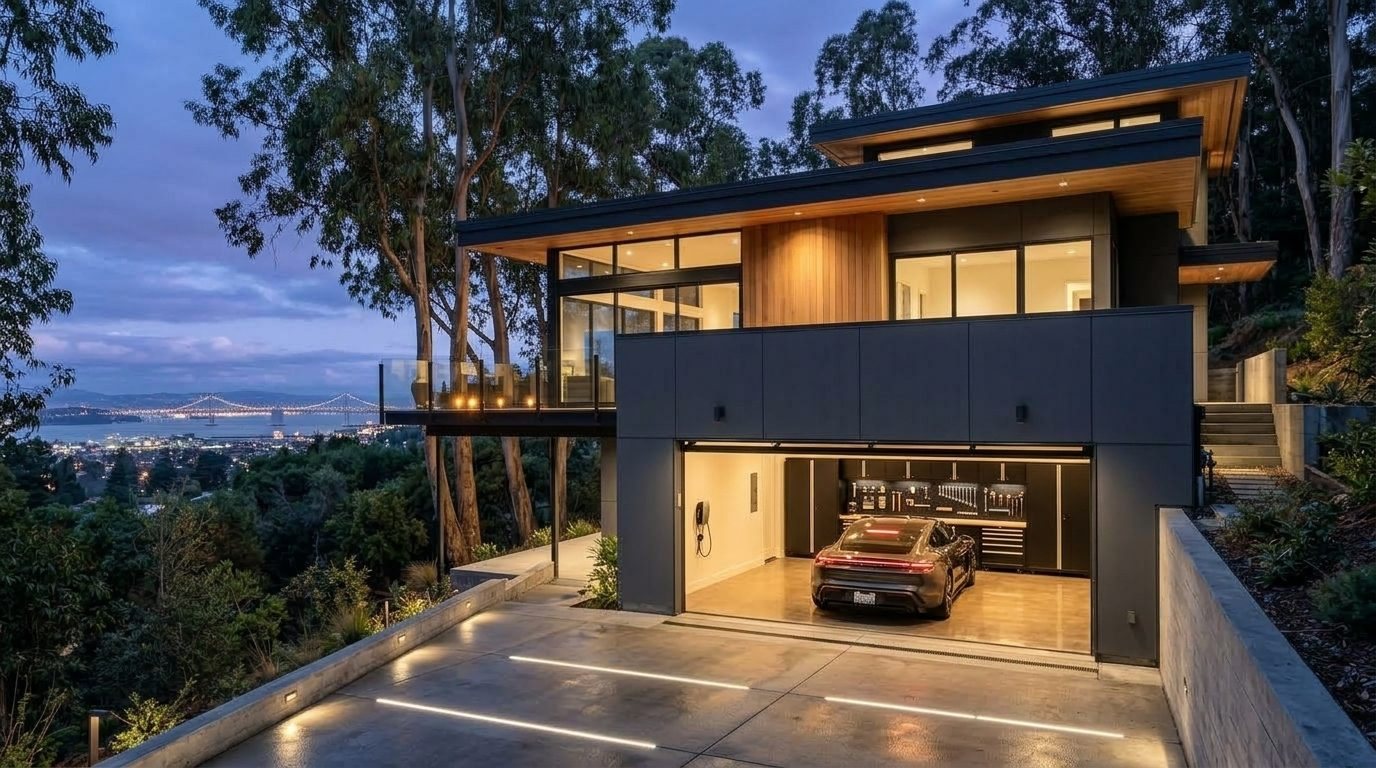 Julia Mobile Garage Door Repair Garage Door Gliding Open Revealing Warm Illuminated Interior